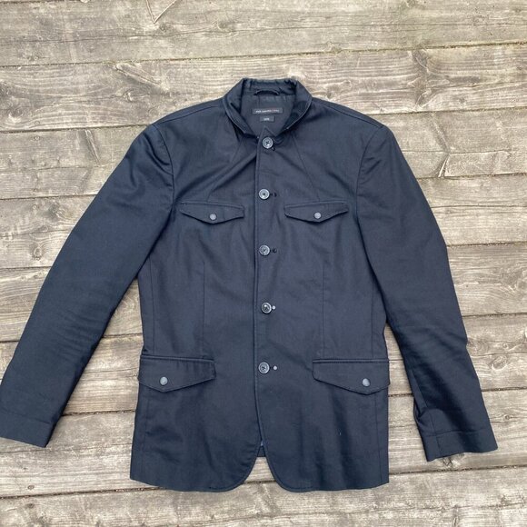 FW15 John Varvatos Luxe Cotton Utility Jacket Size 40 Black Multipocket Large - Picture 5 of 9